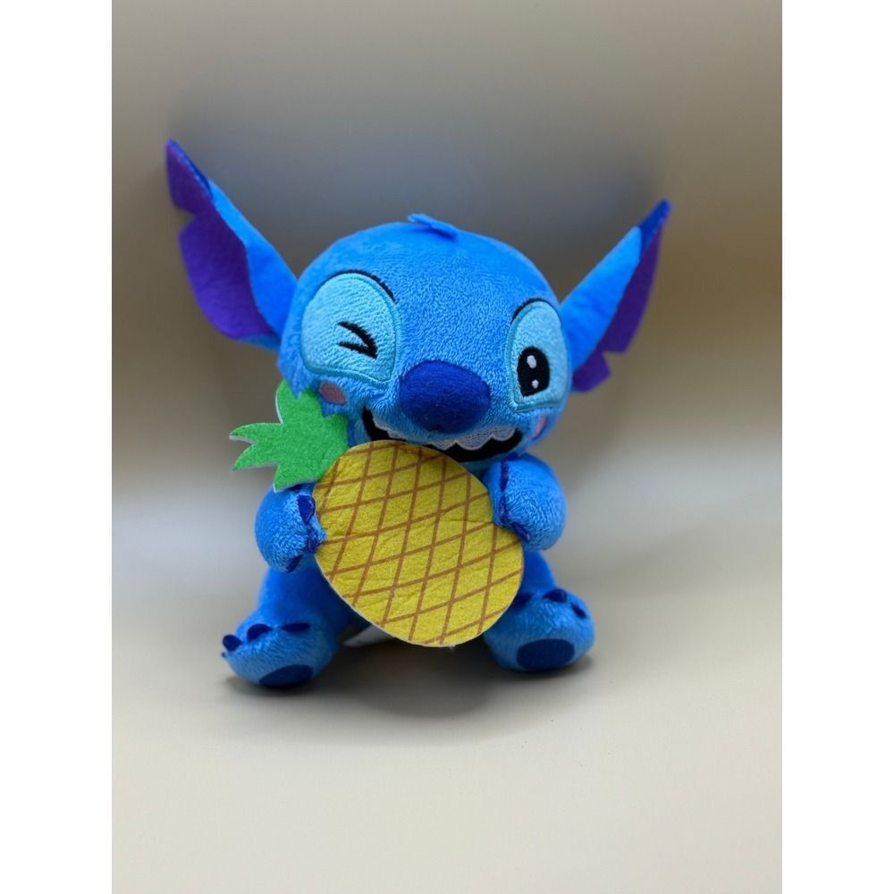 Disney Stitch 7" Plush with Pineapple from Lilo & Stitch Feed Me Series NWOT